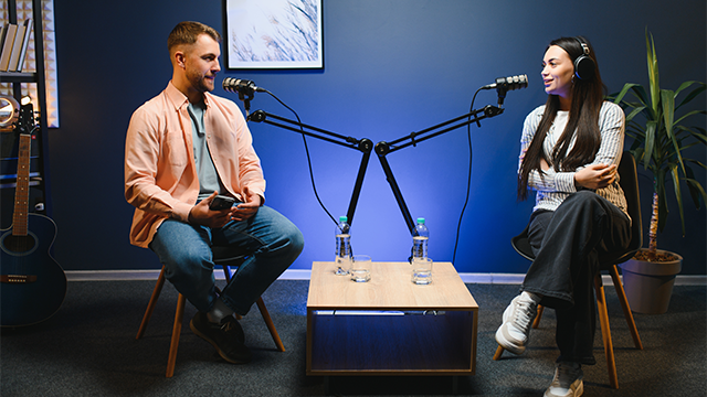 podcastin äänitys